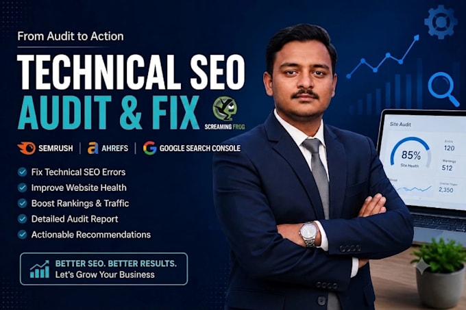 fix technical SEO errors from semrush ahrefs screamingfrog audit