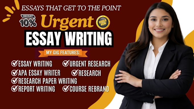 do urgent essay writing, case study, research, apa, report on any topic