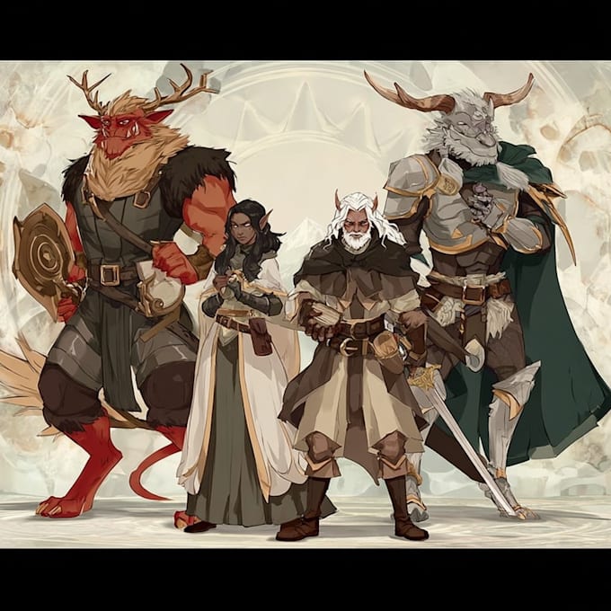 make dnd character, fantasy character, dnd party