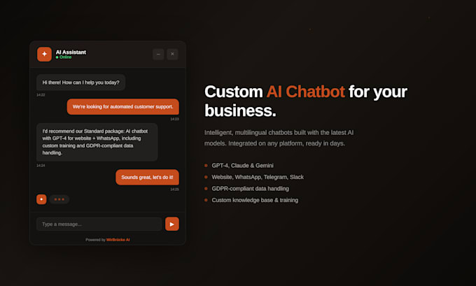build a custom ai chatbot for your business