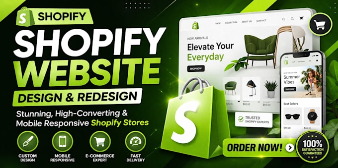 create a professional shopify store design or redesign