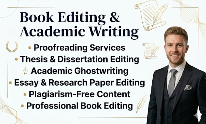 proofread, edit, ghostwrite your academic writing, book, dissertation and thesis