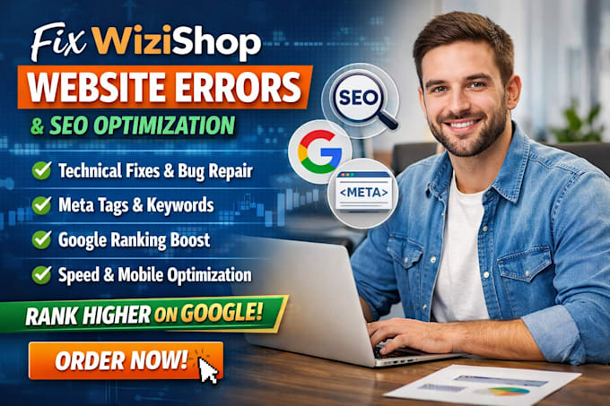 fix wizishop website technical errors meta tags seo optimization google search