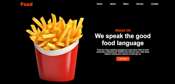 create responsive HTML CSS frontend web pages