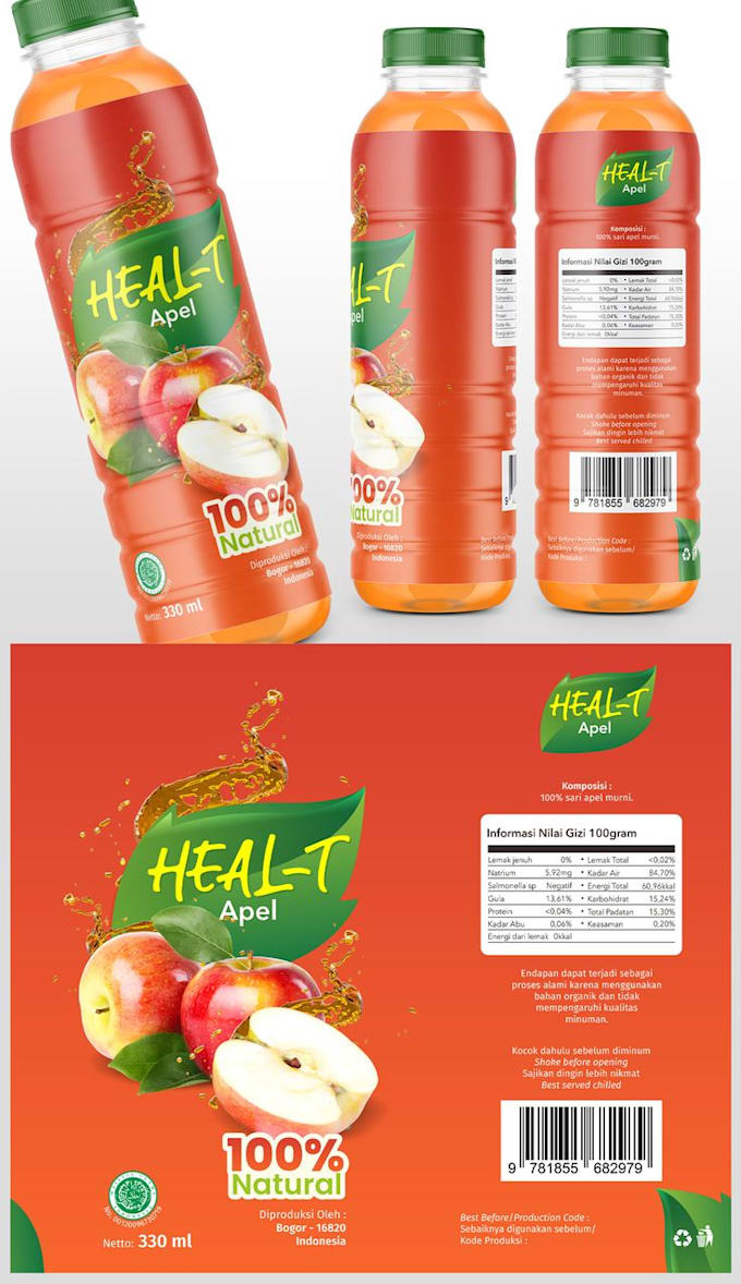 professional bottle label, packaging and product label creation for brands