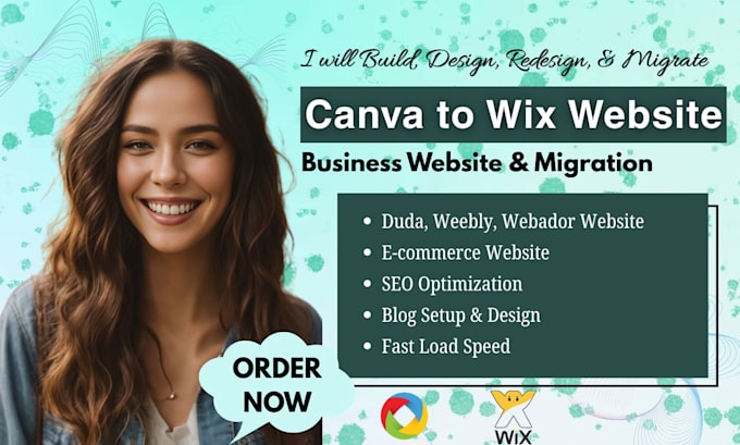 redesign, design, migrate your canva to wix website webador webflow weebly duda
