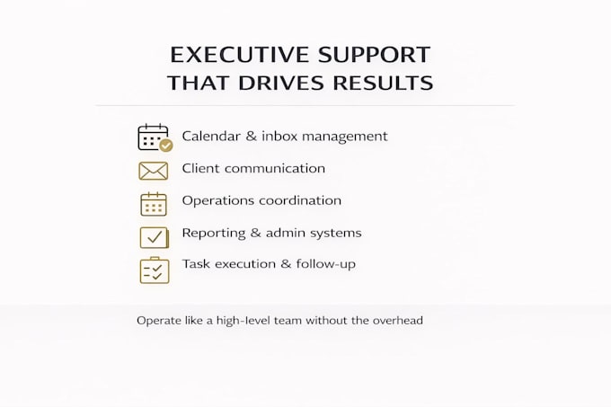 be your virtual executive assistant for business and operations