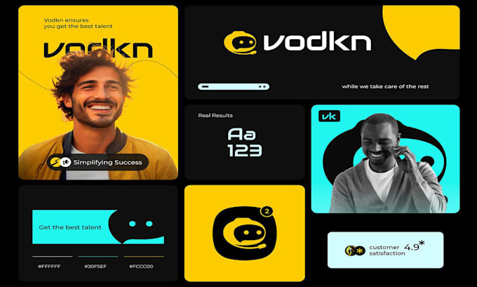 design business logo with brand style guide, and complete branding package