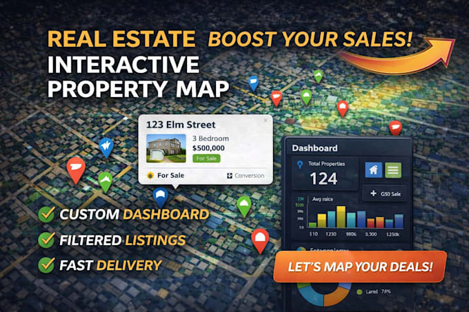 create real estate interactive property map website with filters