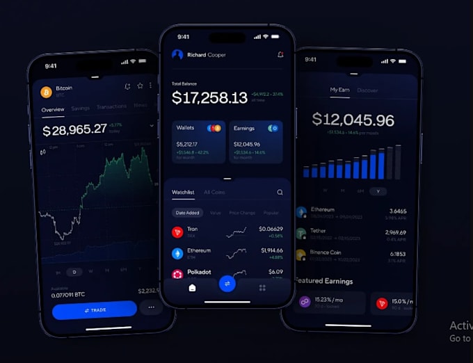 develop crypto exchange website and mobile apps