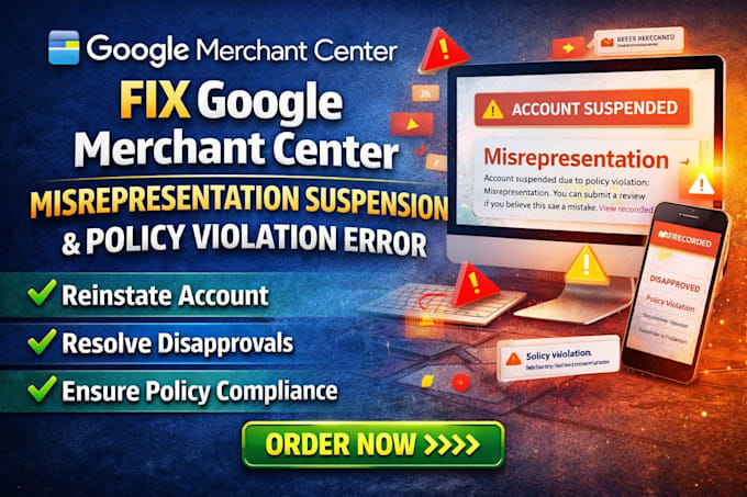 fix google merchant center misrepresentation suspension policy violation error