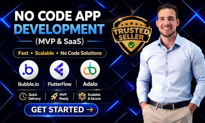 build your no code app using bubble, flutterflow, adalo or glide for mvp or saas
