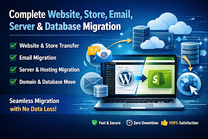 migrate wordpress website server email domain database with zero downtime