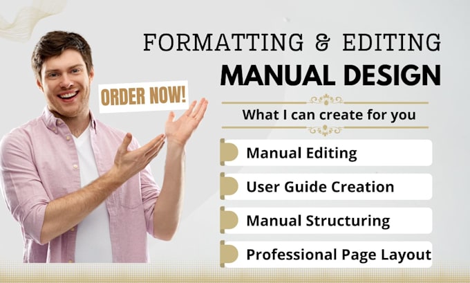 do manual editing and formatting, teaching training manual, user guide creation