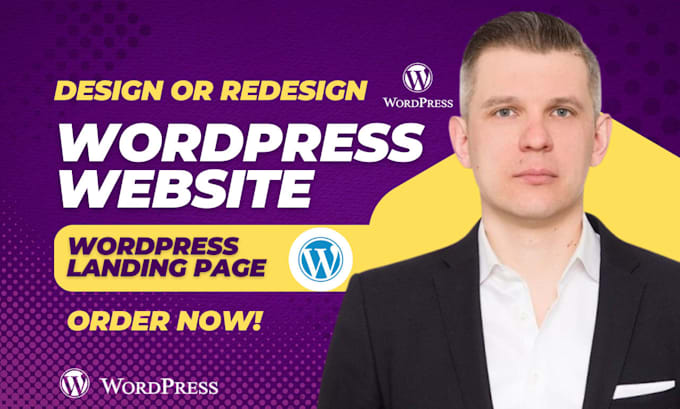 design wordpress website development, wordpress landing page using elementor pro