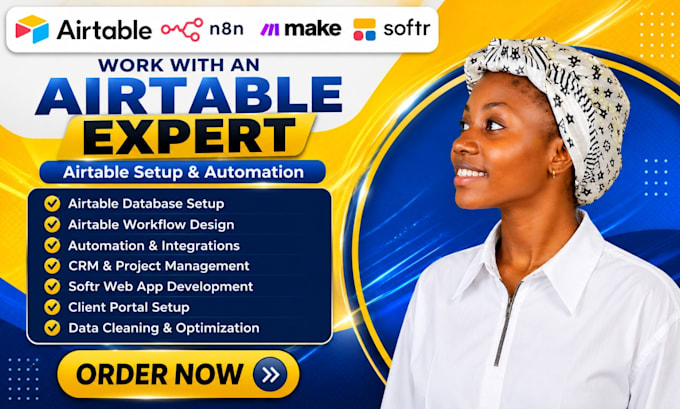 setup airtable automation make airtable database softr webapp airtable expert