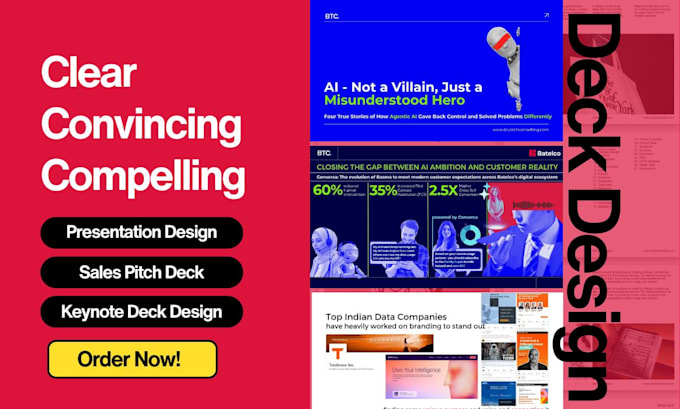 design compelling presentation, slides, pitch decks in canva