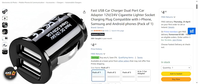 create amazon listing SEO title bullet points and description