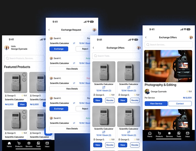 Do mobile app ui ux design in figma by Davgeorge01 | Fiverr