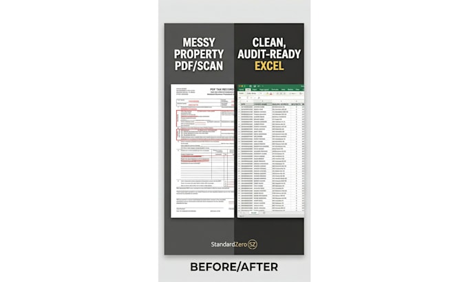 extract property data, rent rolls, or tax records to excel