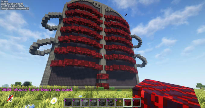 build something in minecraft