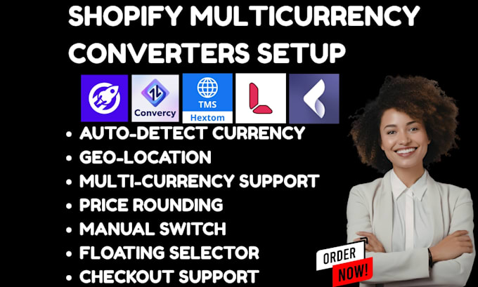 setup shopify multicurrency converters booster cvc hextom nova libautech smartcs