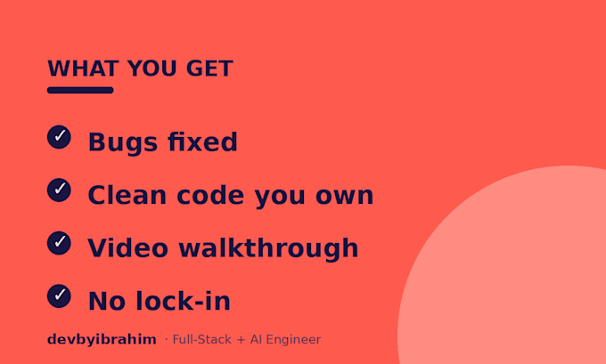 fix your vibe coded app, debug and make it production ready