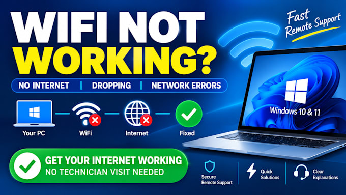 fix windows wifi, internet and network connection problems