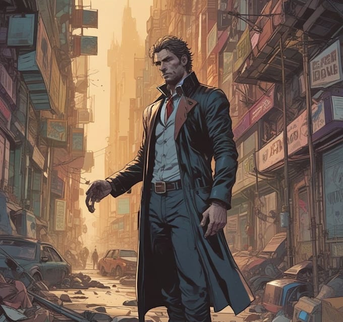 comic book illustration with comic book illustrator