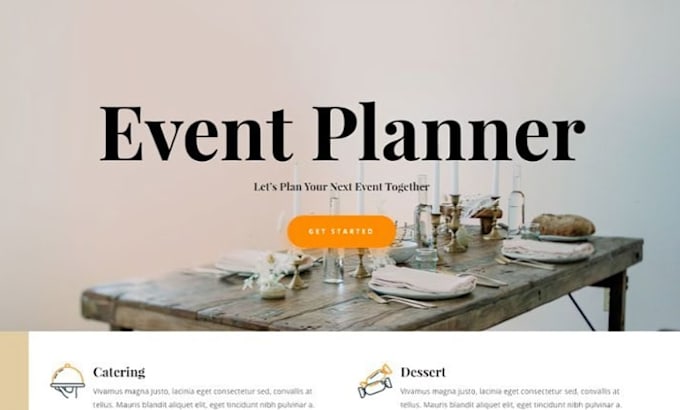 build squarespace event planner website wedding planner decorator website