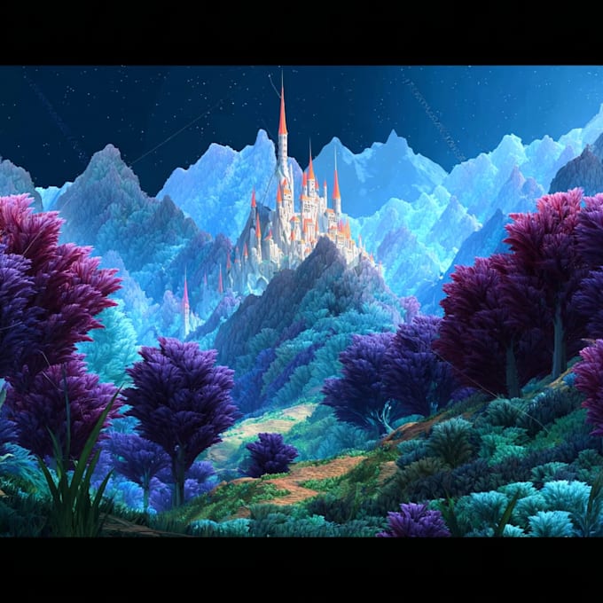 create stylized environment concept art, fantasy background