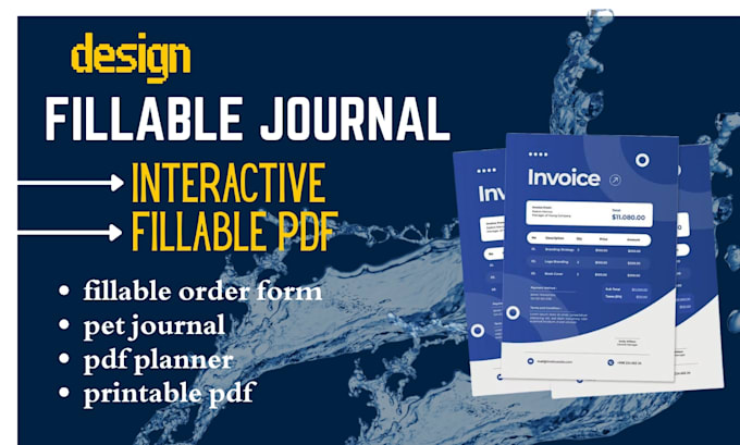 create interactive fillable PDF form with data validations or design pdf form