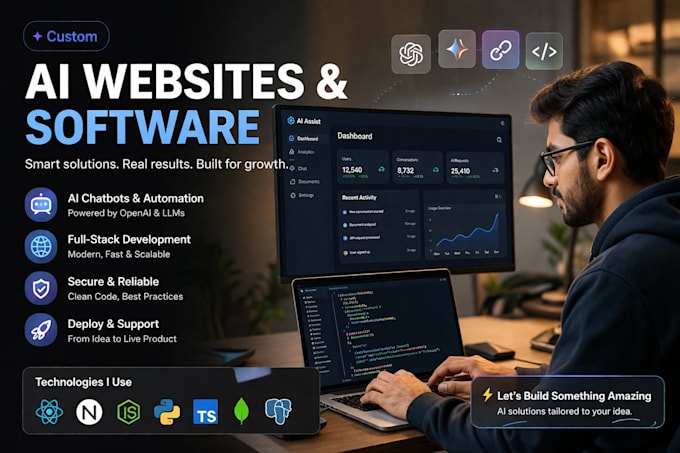 do custom ai website development with chatbot integration