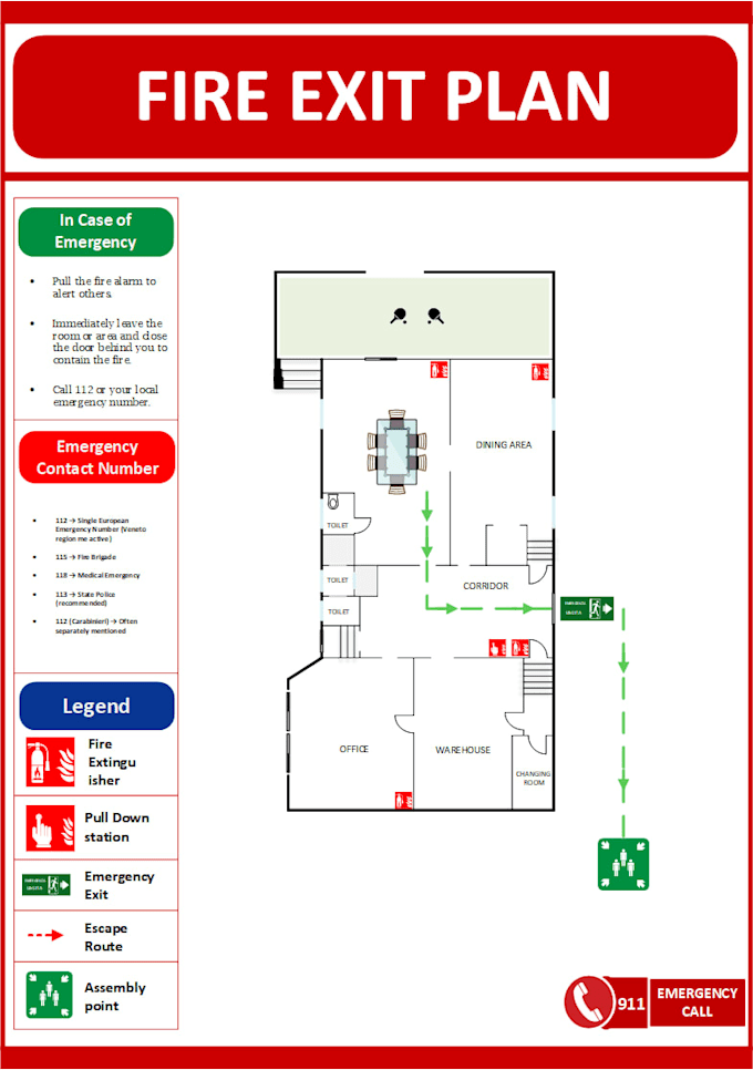 design fire escape plans and evacuation maps