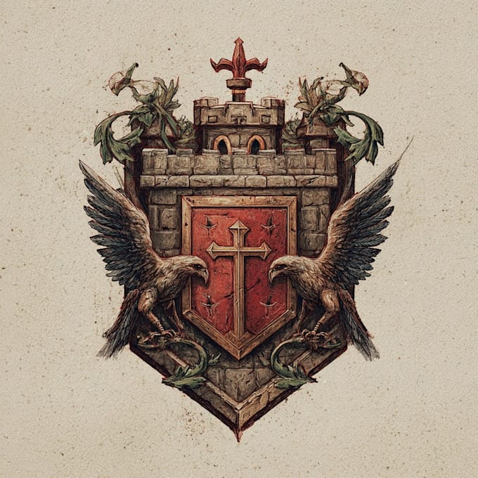 create a awesome medieval vintage fantasy logo