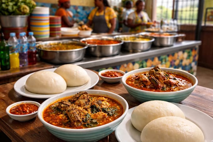 cook a good fufu , stew, catfish