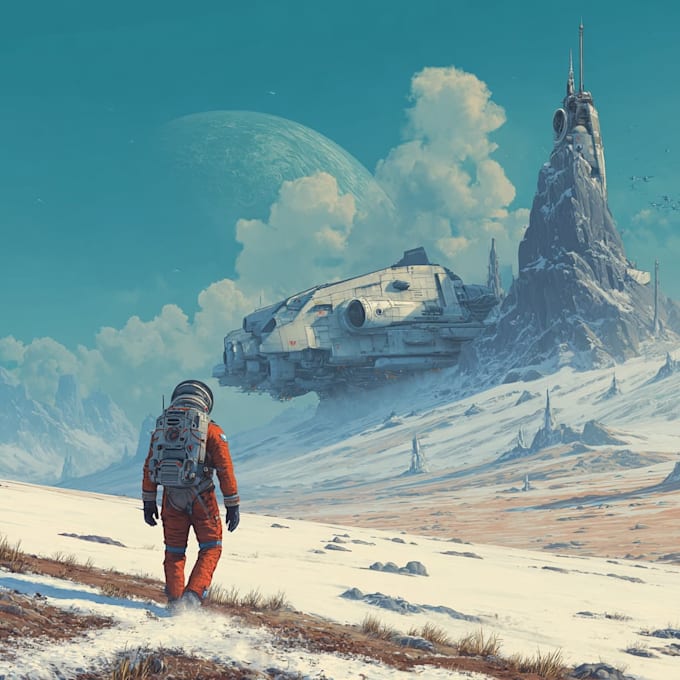 Design sci fi environment, character, and concept art by Lammivo | Fiverr