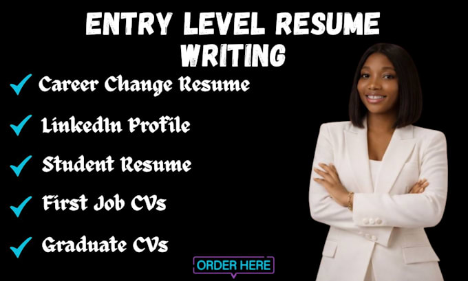 write a professional modern resume and CV for entry level professionals