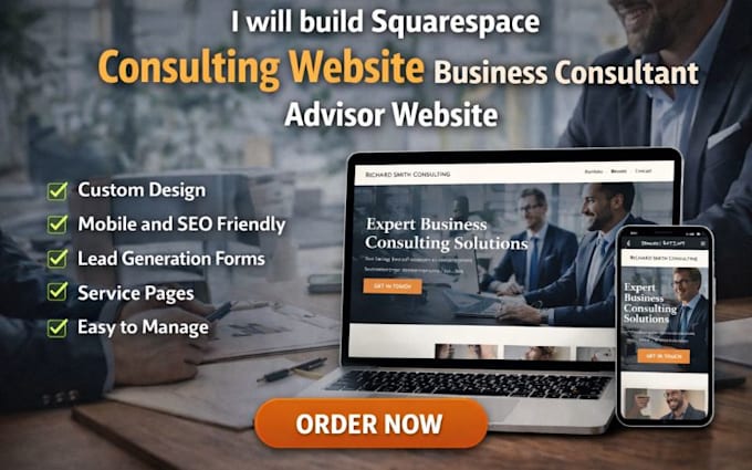 build squarespace consulting website business consultant advisor website