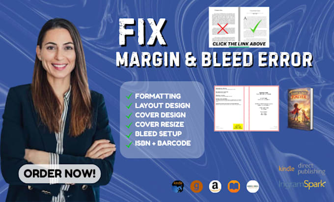 fix margin bleed trim errors for ingramspark book formatting and publishing