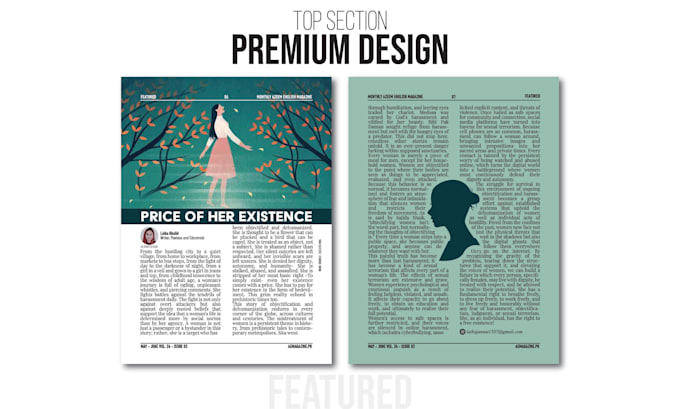 design professional article, blog or editorial layout PDF