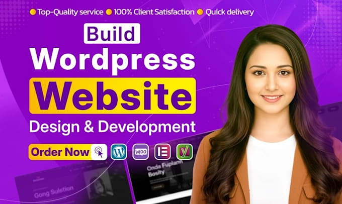build design wordpress website, website development as a professional developer