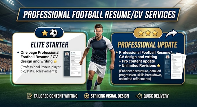 create successful football soccer resume CV