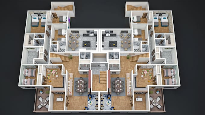 design 3d house plans, apartment layouts, and real estate floor plan renderings