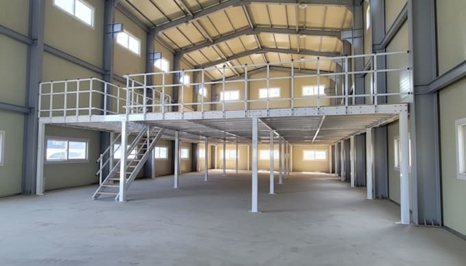 renovate 3d factory design, industrial building, warehouse layout,  workshop