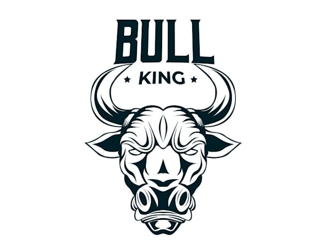 make modern bull head mascot logo with unique concepts