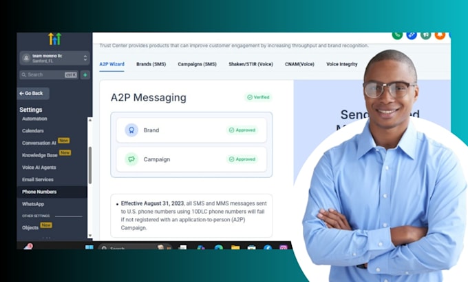 do a2p 10dlc registration, twilio a2p 10dlc approval, gohighlevel a2p approval