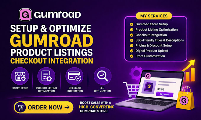 setup gumroad marketplace product listing optimization checkout integration