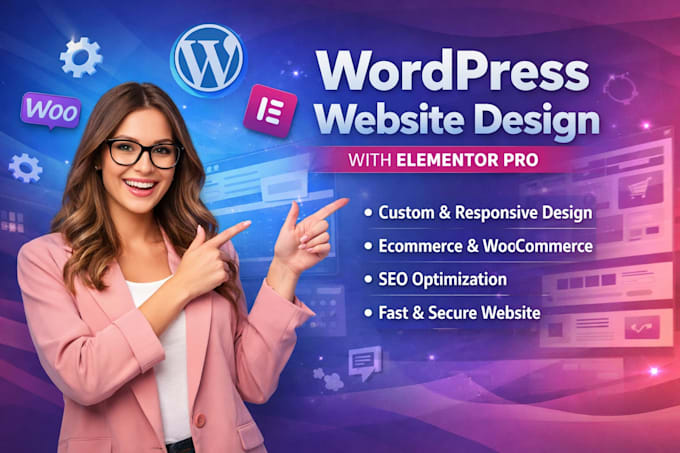 develop dynamic wordpress website design with elementor pro