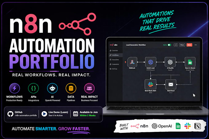 build an n8n or makecom ai workflow automation for your business